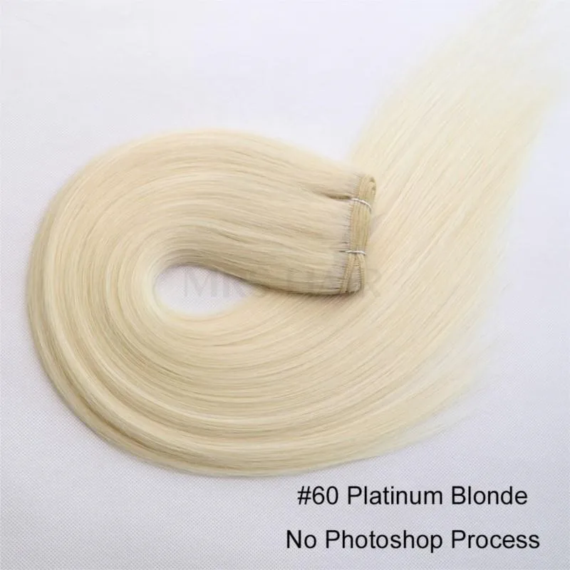 Remy Natural Straight Human Hair Bundles Weaving Machine 12-24 inch High Quality Sew in Hair Extensions for Women Daily Use