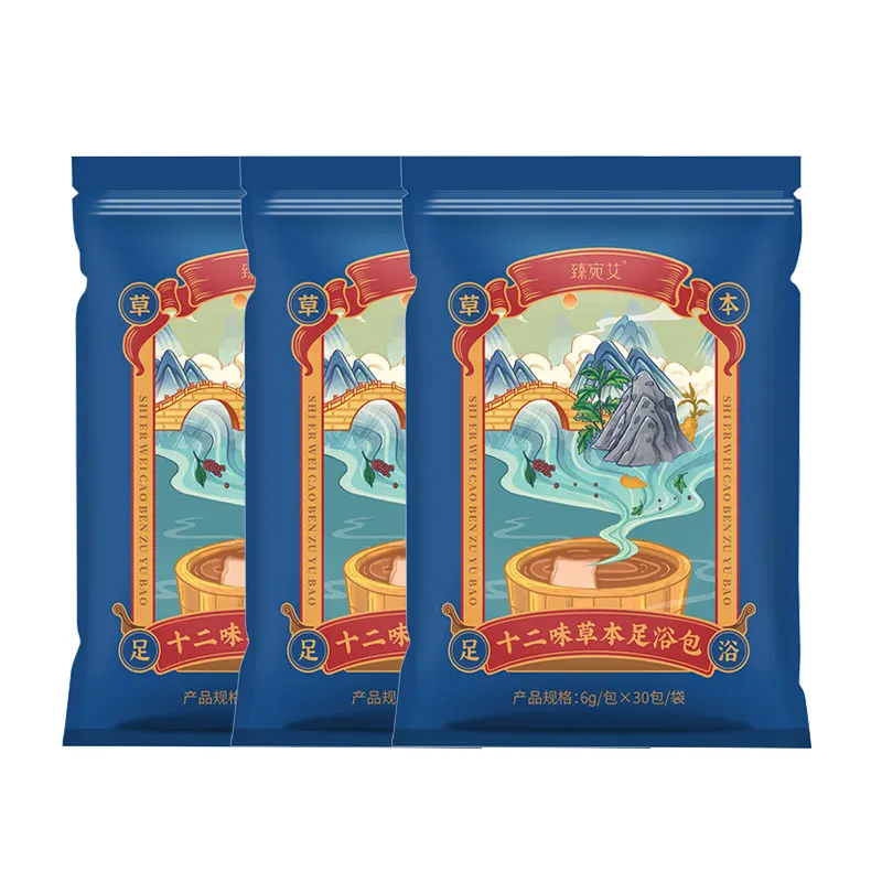 

1/2/3Bag Foot SPA Bath Bag 12 Flavors Herbal Foot Soak Powder Improve Sleep Relieve Stress Detox Foot Bath Bag Health Care