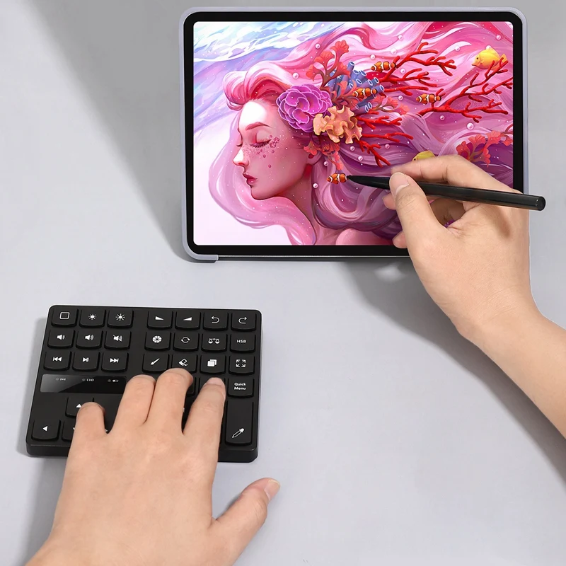 35 Keys Rechargeable Wireless Keyboard For Procreate, And Drawing Shortcuts Graphic