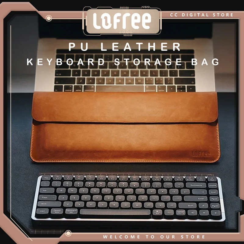 LOFREE 84-key Flow Mechanical Keyboard Storage Bag Selected PU Leather Convenient Storage and Portable Keyboard Storage Bag