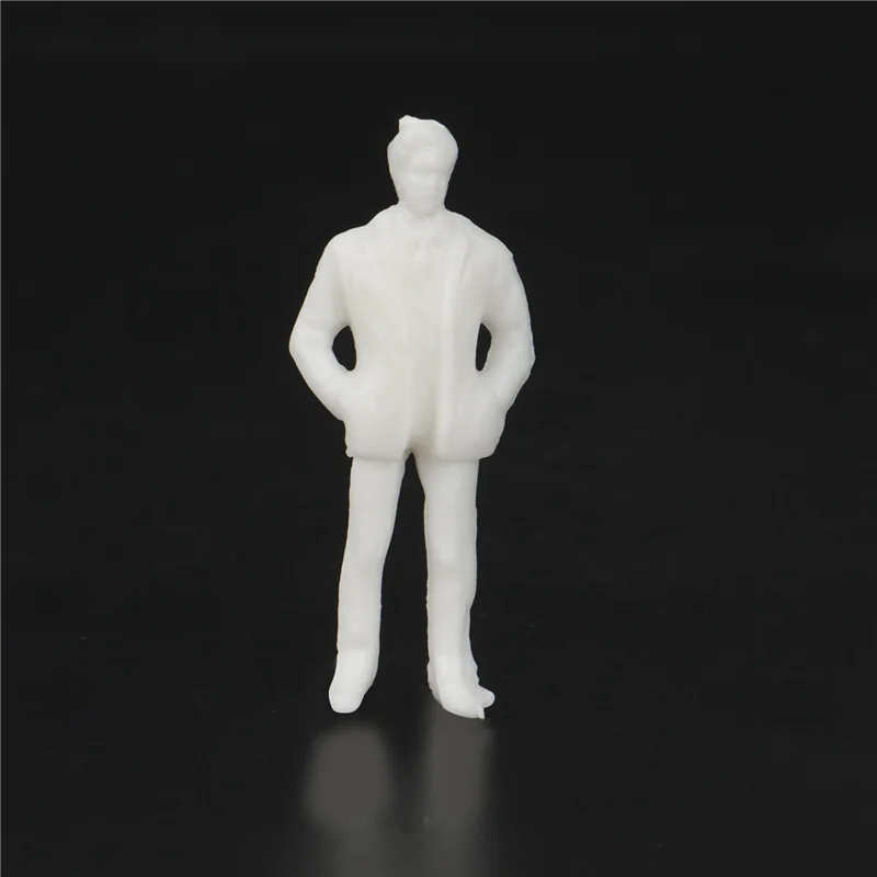 B05C-1:50 figuras brancas modelo arquitetônico escala humana modelo HO povos de plástico, 40 peças