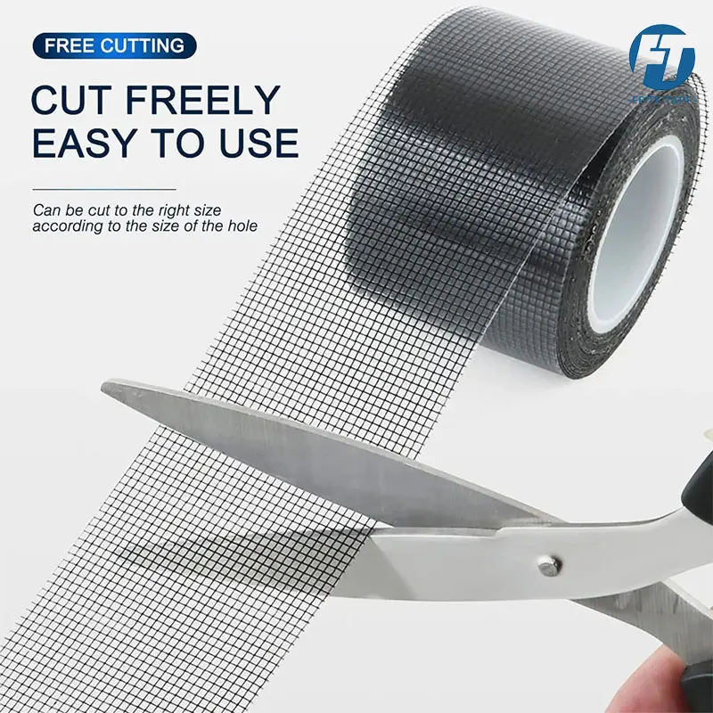 Black Screen Window Sticker For Screen Repair Kit 16.5FT Strong Adhesive & Waterproof Tape Door Curtain Mosquito Net Mesh Patch