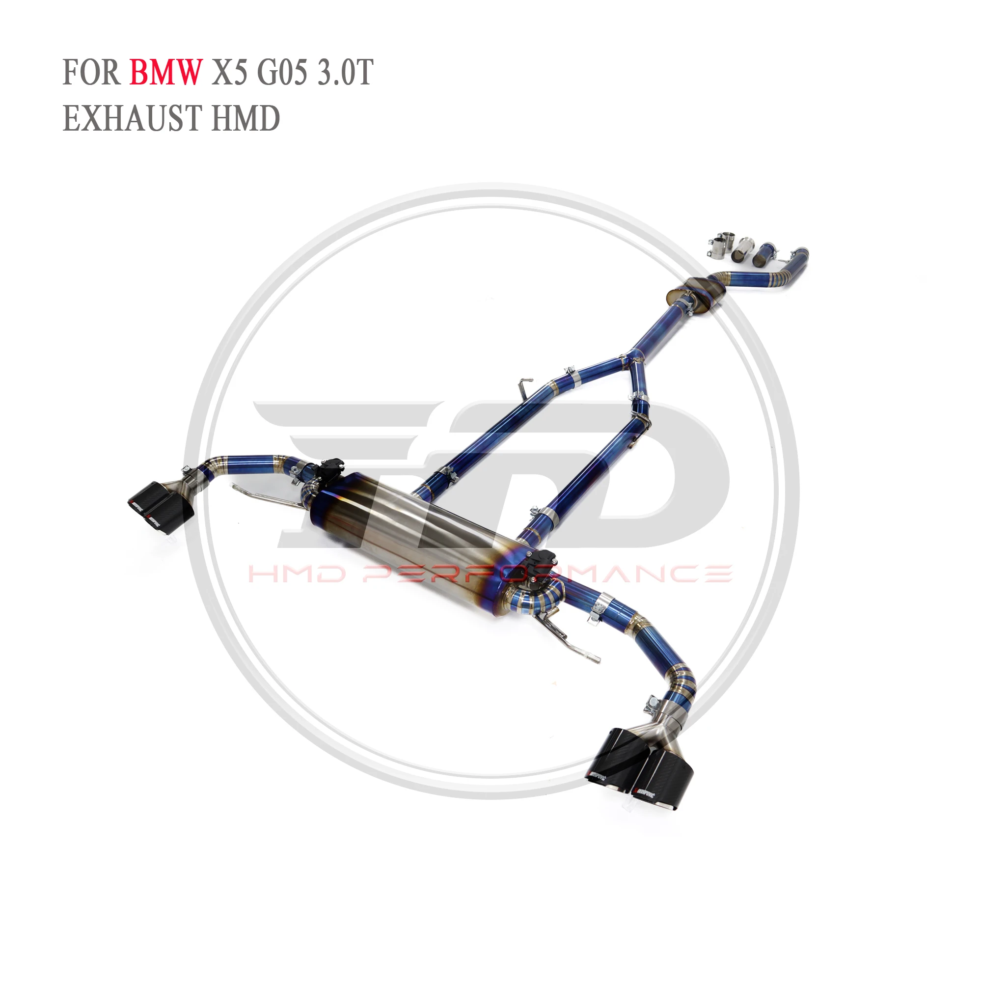 HMD exhaust system For BMW X5 G05 3.0T exhaust Catback titanium alloy valve exhaust performance upgrade