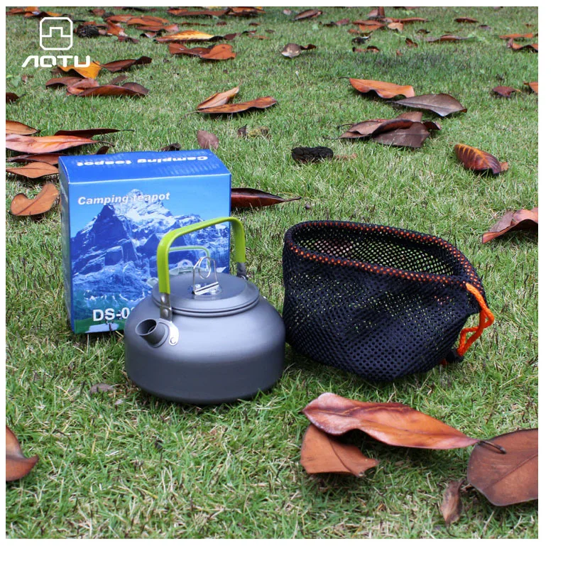 

0.8L outdoor Kettle tea making water pot portable camping stove picnic teapot camping tableware