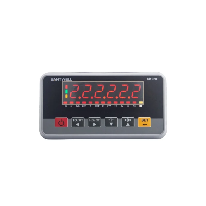 

SK220 6-разрядный индикатор весов для взвешивания, платформенные весы с функцией взвешивания животных, аналоговый индикатор с LED-дисплеем