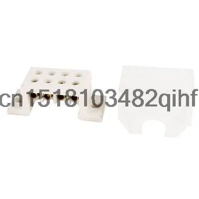 220V Dual Row 4 Position 8 Screws Barrier Cable Terminal Block