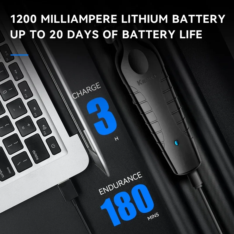 Kemei KM-2299 مشابك شعر رجل المهنية الدقة تعديل اللاسلكي اللحية/الشعر المتقلب قابلة للشحن آلة قص الشعر