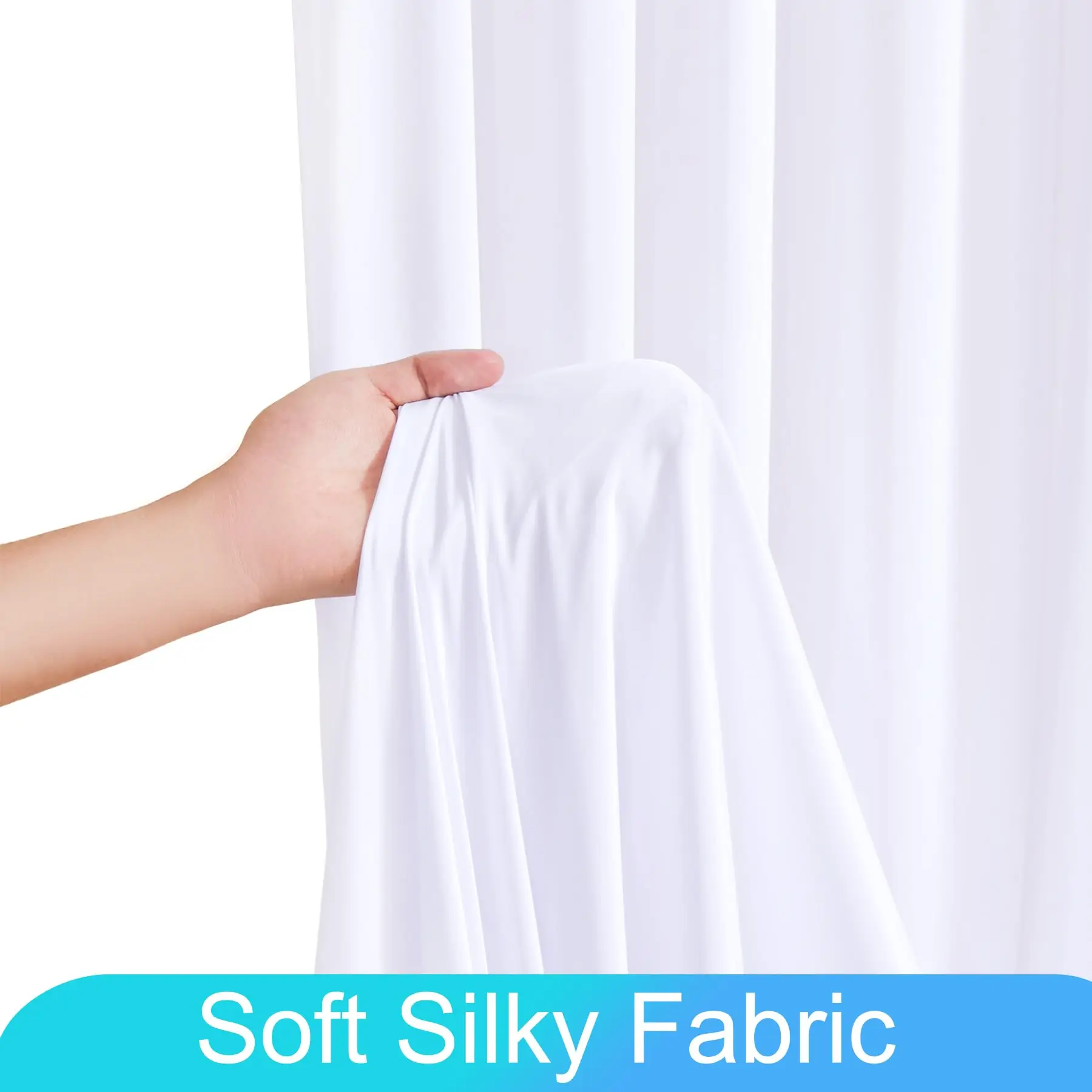 Backdrop Curtain for Wedding Party Baby Showe Home Decor Soft Chuishun Silky Fabric Drapes White Photography Backgrounds Decora