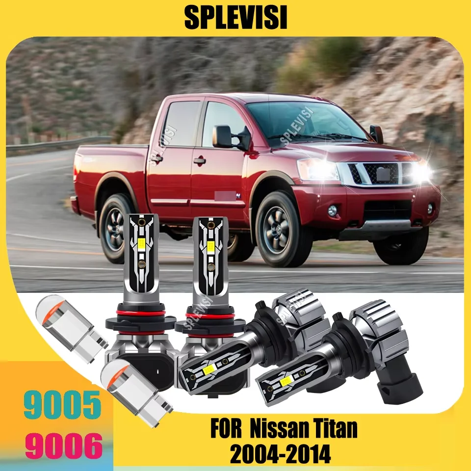 LED 75W White Headlight Lamps Conversion Kit - Energy Saving & Last Long Life For Nissan Titan 2004 2005 2006 2007 2008-2014