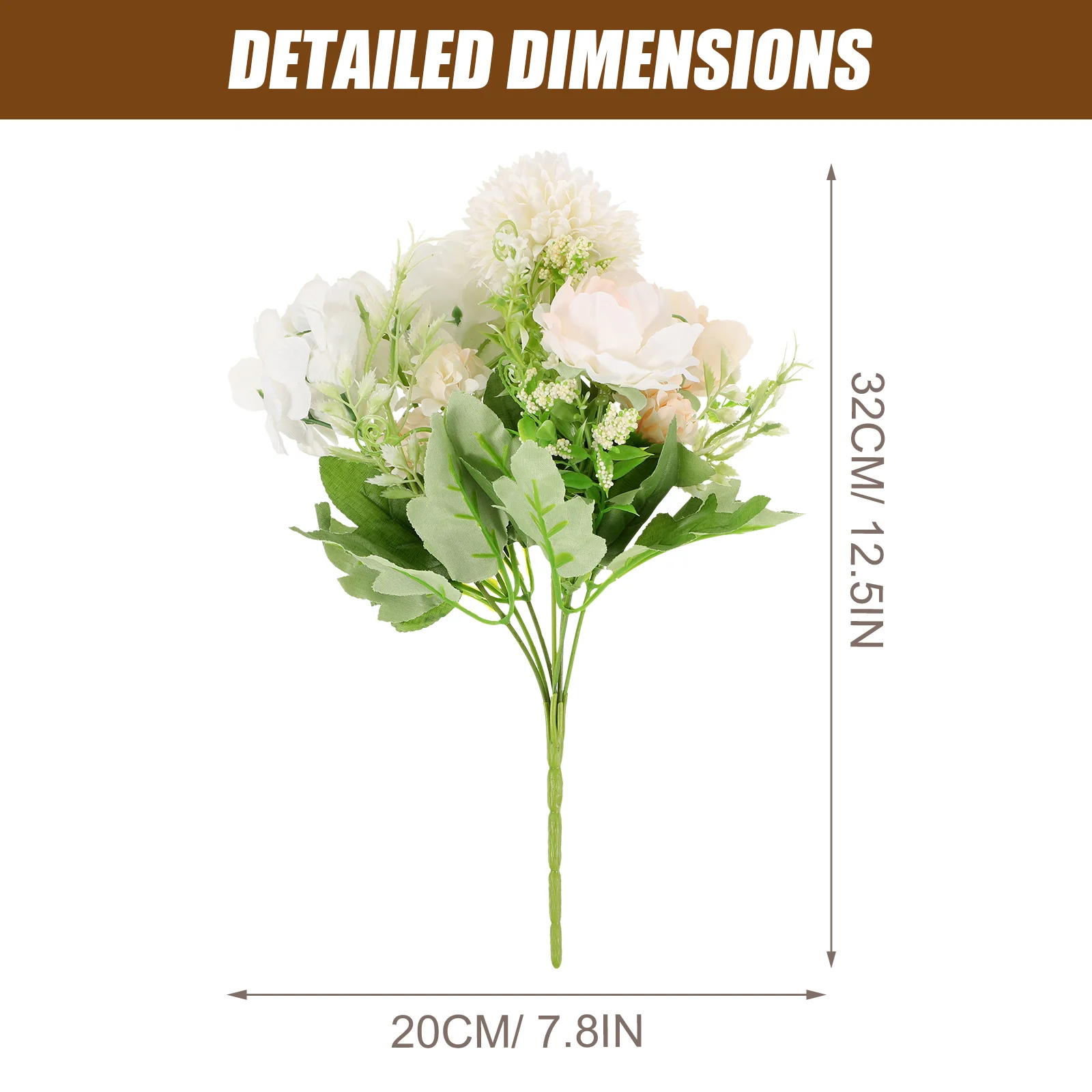 

Artificial Flower Bouquet Realistic Mixed Bouquet for Wedding Party Bridal Centerpiece Fake Flowers Table Arrangement