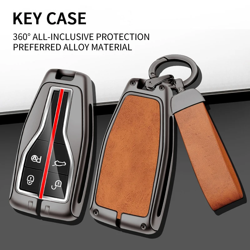 For  Hongqi HS5 H5 H9 HS7 H7 L5 HS3 L9 Metal Car Key Protective Case,llavero,funda llave,cubierta de control remoto