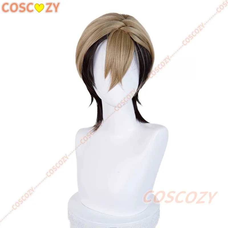 Anime Spiel Zanka Cosplay Perücke Braun Schwarz 42 cm Kurze Haare Akuta Reiniger Halloween Party Prop Frauen Männer Con Rolle Spielen wigss