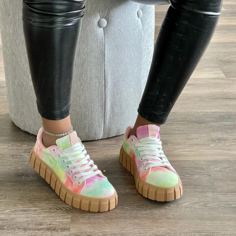 European and American Casual Flat Shoes 2024 Autumn New Lace Up Casual Sports Daily Simple Women's Shoes Zapatillas De Deporte image 6