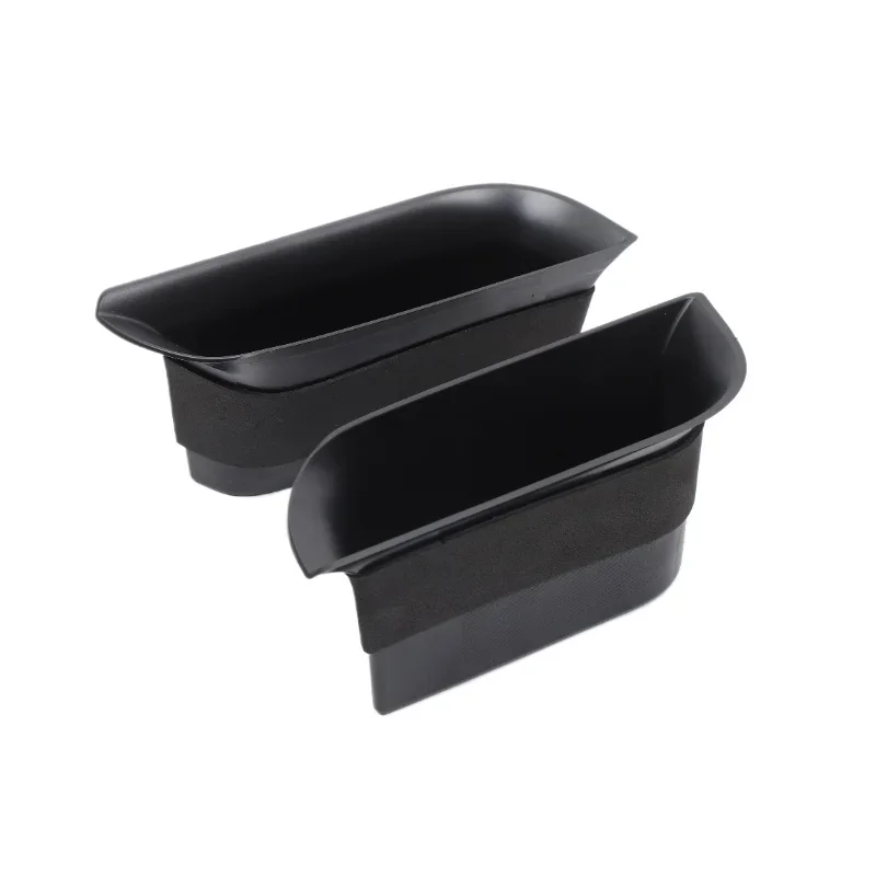 ل سيات ليون 1P 2008-2012 ABS الأسود باب السيارة الأمامي درابزين فرز صندوق تخزين اكسسوارات السيارات الداخلية