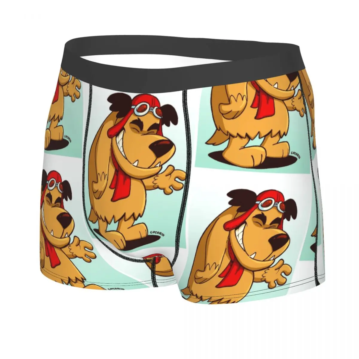 Cartoon Laughing Laugh Dog Man\'s Boxer Briefs Muttley Highly Breathable Underpants Top Quality Print Shorts Birthday Gifts