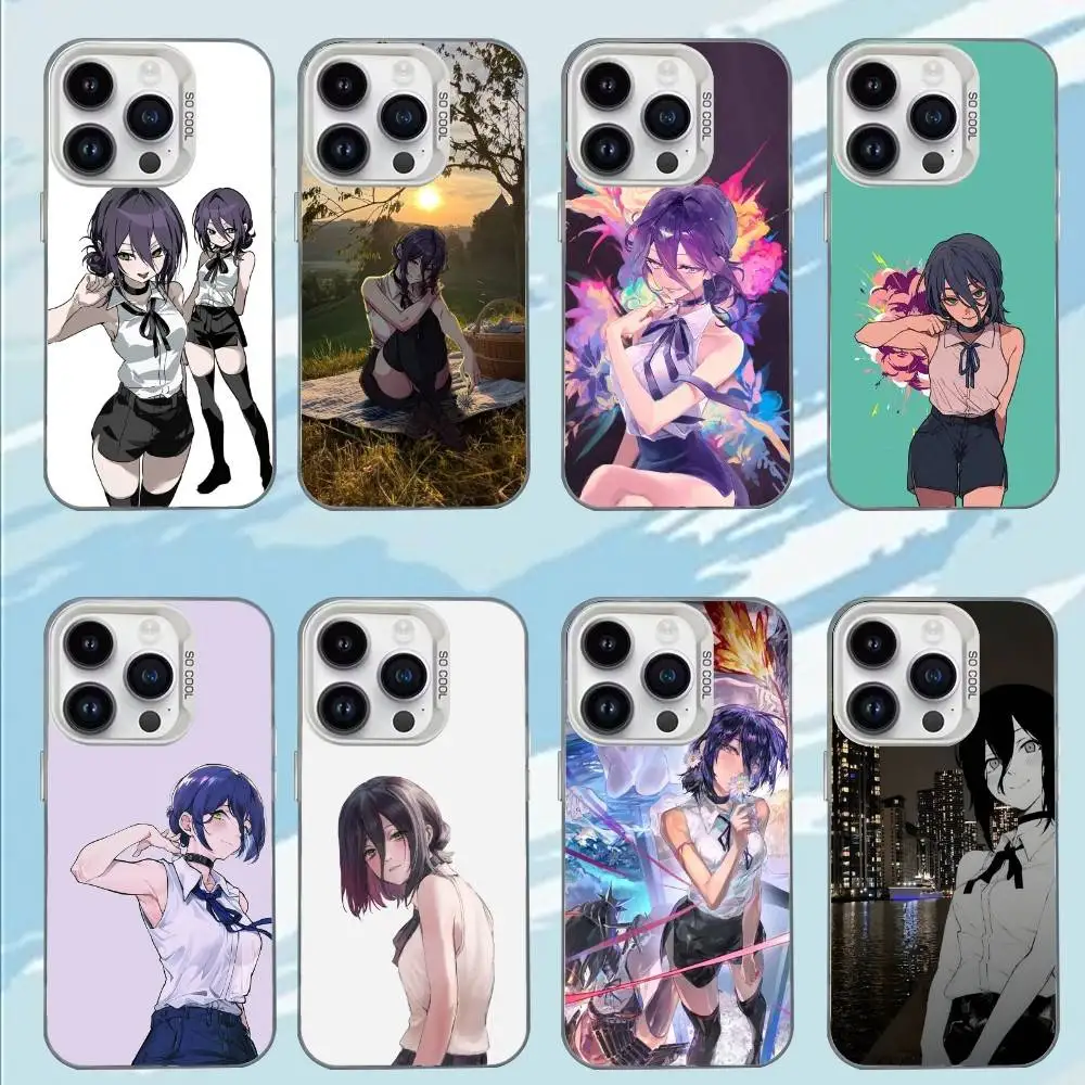 

Anime C-Chainsaw Man Reze Phone Case For iPhone 17,16,15,14,13,12,11,Mini,Pro,E,MAX White Candy Matte Shockproof Cover