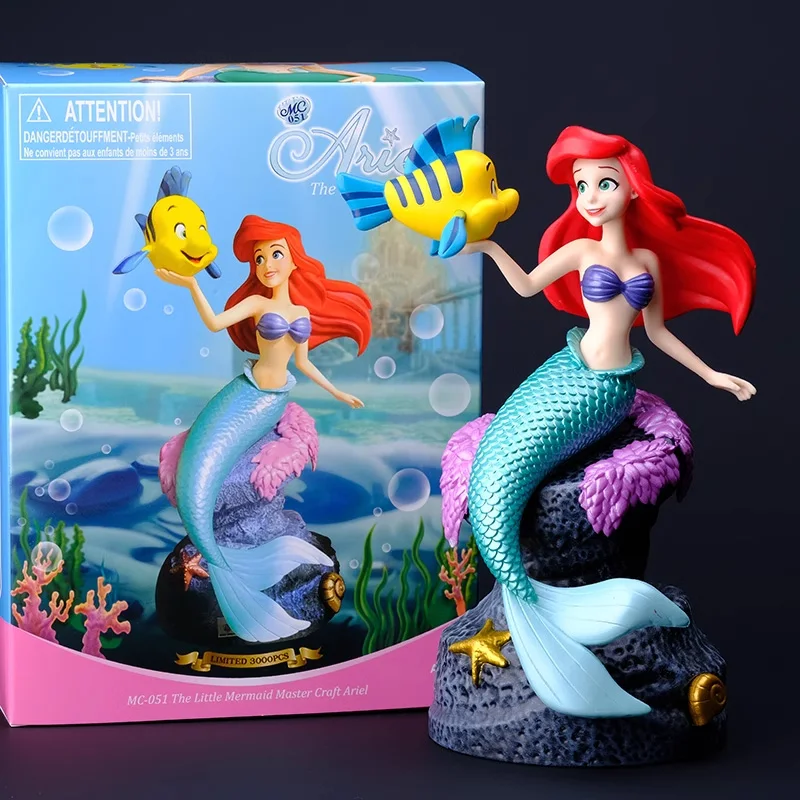 Disney Princess The Little Mermaid Ariel Action Figure Toys Cartoon Ariel Princess Collection Cute Model Decoration Girls Gifts