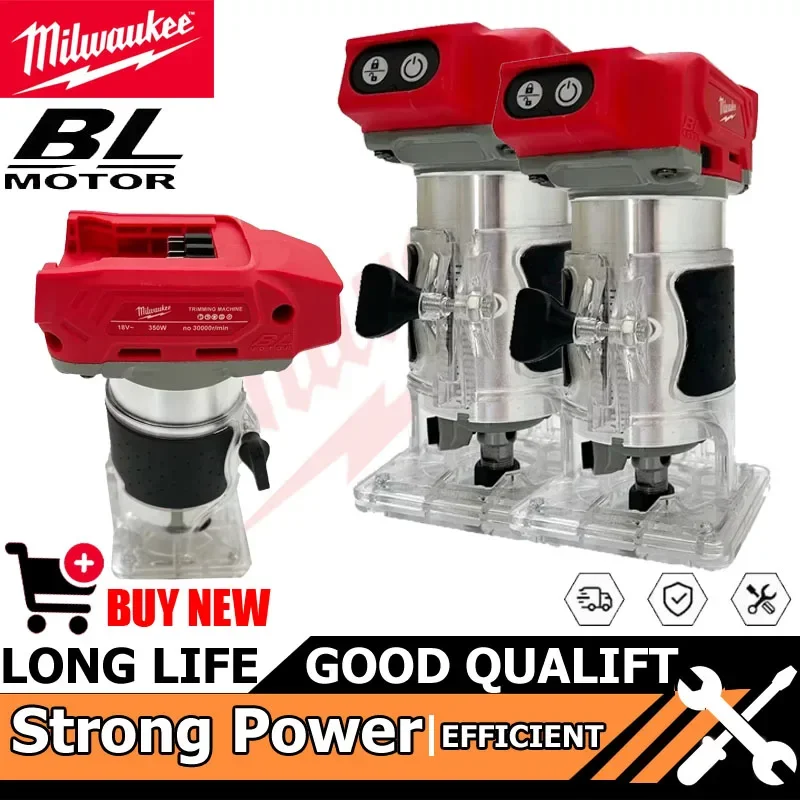 

Бесщеточный триммер Milwaukee, беспроводной электрический фрезерный станок, плотник, фрезерный гравировальный долбежный станок, плотницкий инструмент