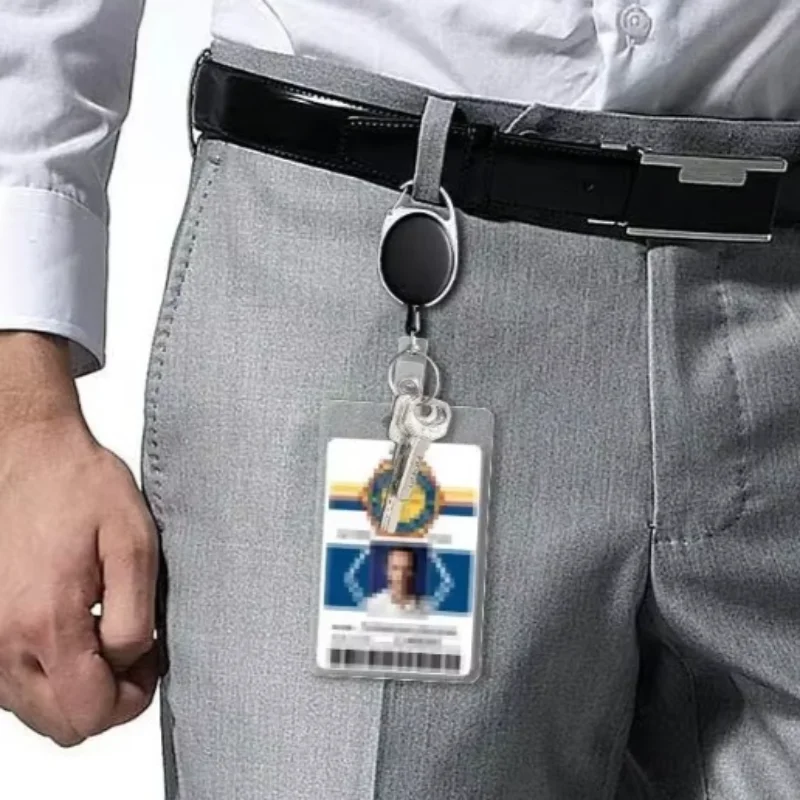 

Катушка для бейджа в форме яйца из цинкового сплава с именем, держателем удостоверения личности, мягкая крышка для пропуска, выдвижной брелок, зажимы, чехол для разрешения на работу