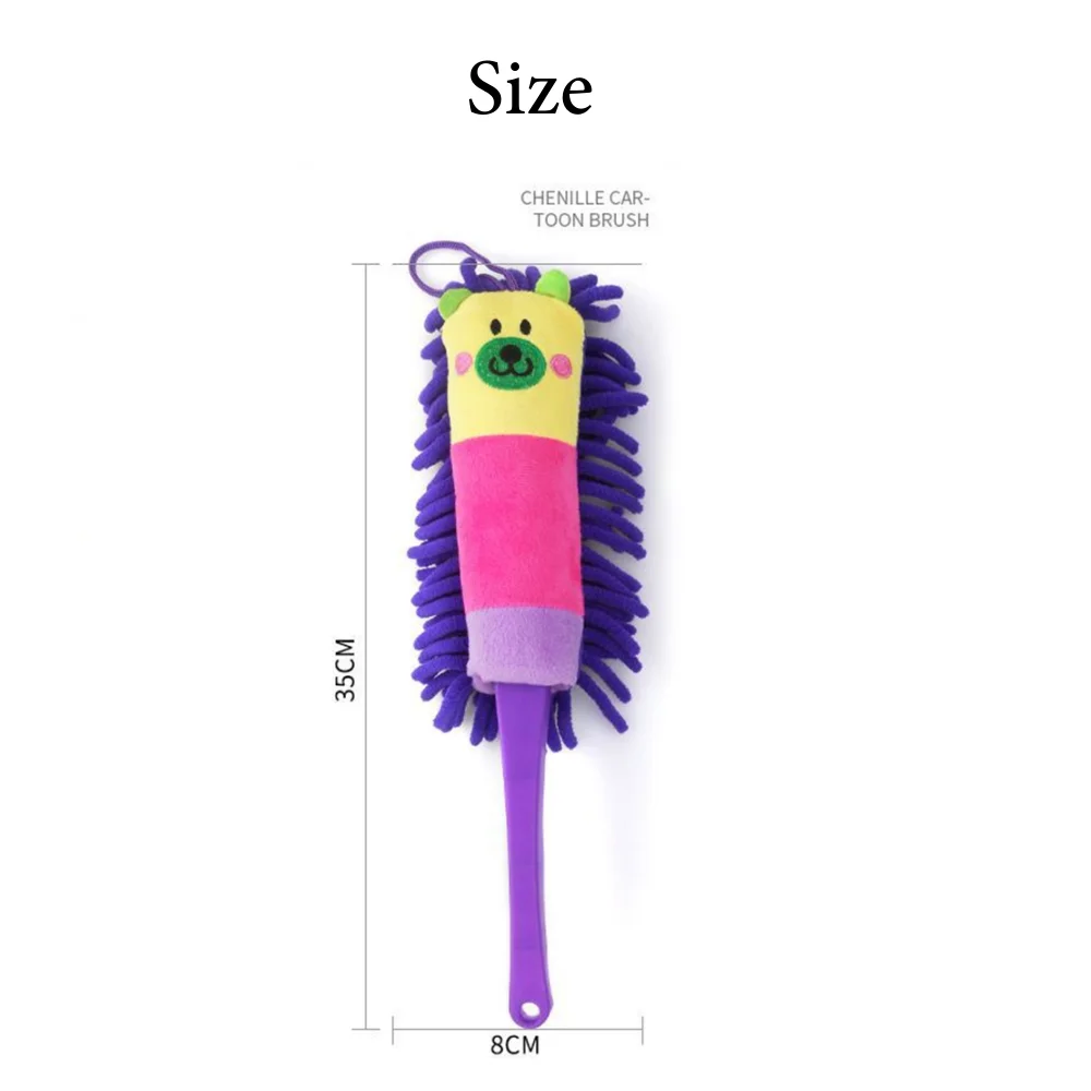 Microfiber Duster Brush Mini Cartoon Animal Dust Removal Cleaner Anti Dusting Brush Home Hand Air-condition Feather Car Cleaning