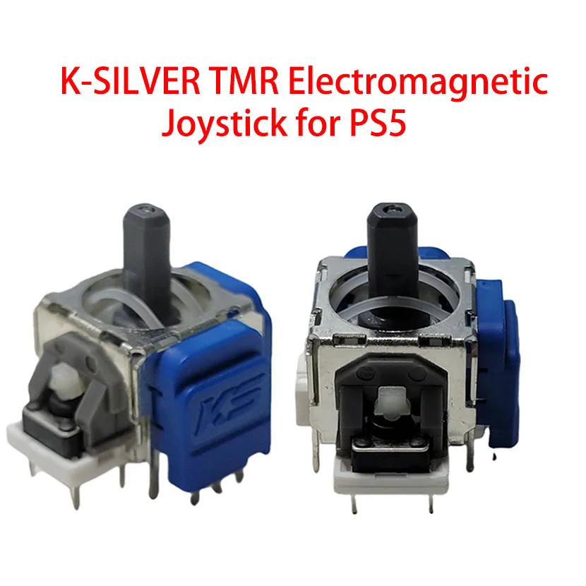 2pcs K-SILVER TMR Electromagnetic Joystick for PS5 Gamepad Controller Repair Replacement Tunnel Magnetic Resistance Joysticks