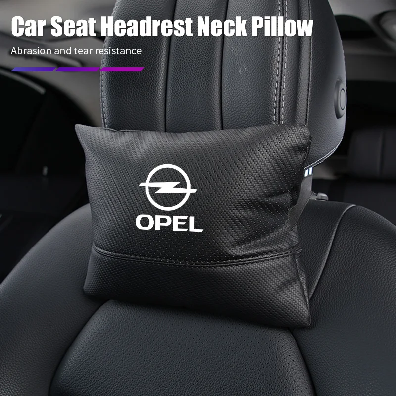 

Leather Car Seat Headrest Pillow Neck Cushion Perforated Breathable Pillow For Opel Corsa Astra Insignia Vectra Zafira Meriva