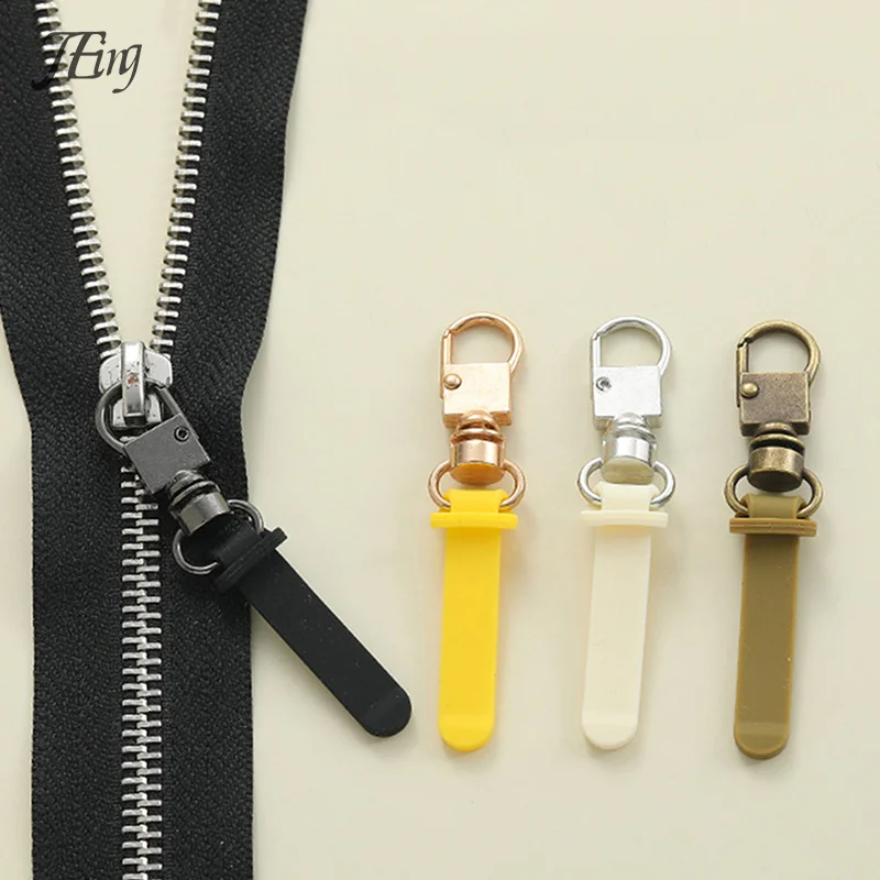 10pcs Detachable Zipper Pulls Replacement Zipper Puller Tabs Metal Head Zip Sliders For Luggage Purse Backpack Handbag Clothes