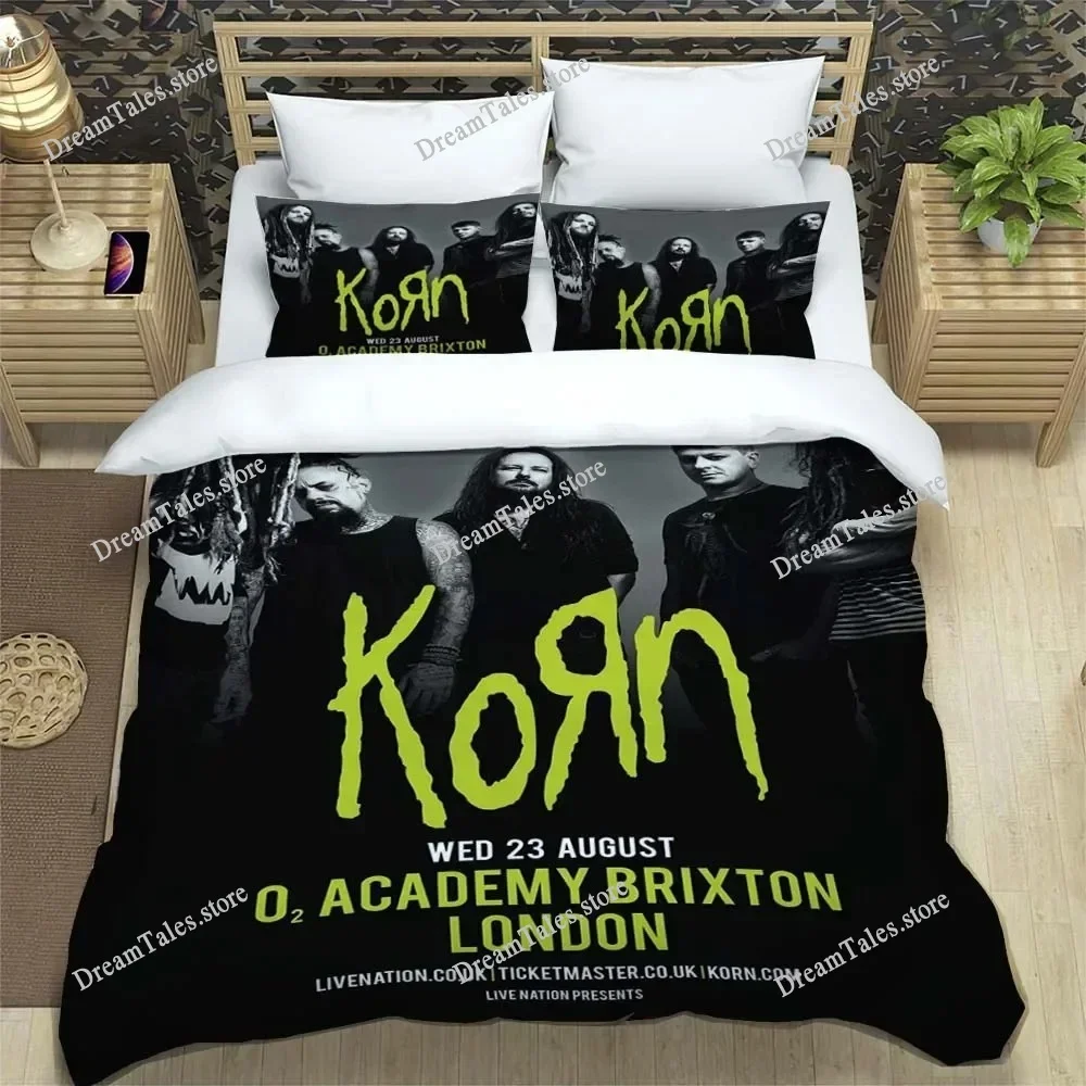 Fashion Rock Band K-Korn Sheet Quilt Covers Bedding Dormitory Sheets Soft Warm Bedding Set Home Textileextile Luxury Gift029