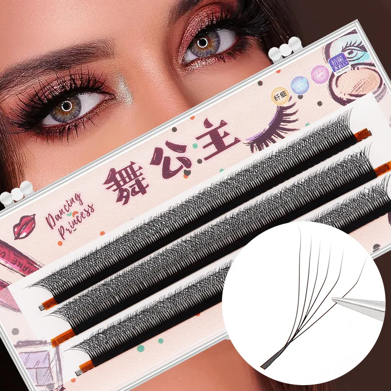 QSTY Cilios YY3D4D5D W-shaped Eyelash Extension Automatic Flowering W Lashes D Curl High Quality Individual Fake Eyelashes