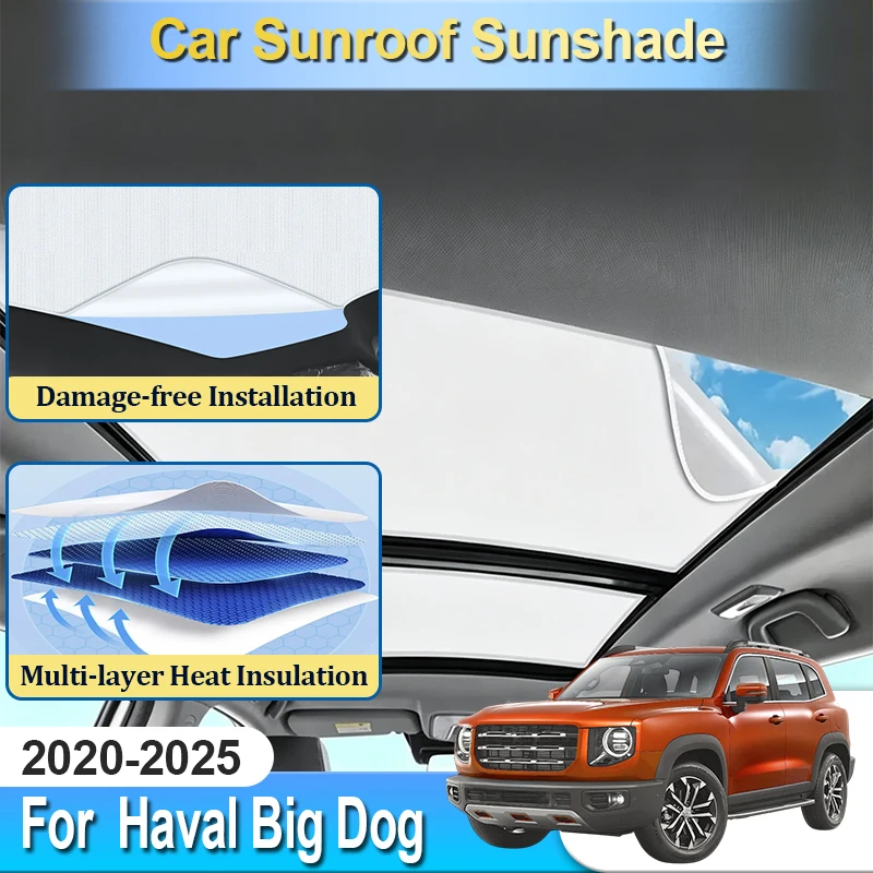 

Sunroof Sunshade For Haval Big Dog Haval Dargo Accesories 2020~2025 Window Sun Cover Blocker Car Tools Foldable Electrostatic