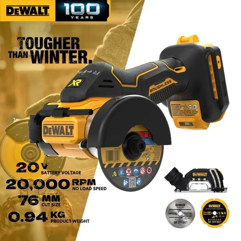 DEWALT DCS438 Cordless Angle Grinder Tool Only 20V XR Brushless Motor DCS438B Handle Cutting Saw Machine CUT OFF Power Tools