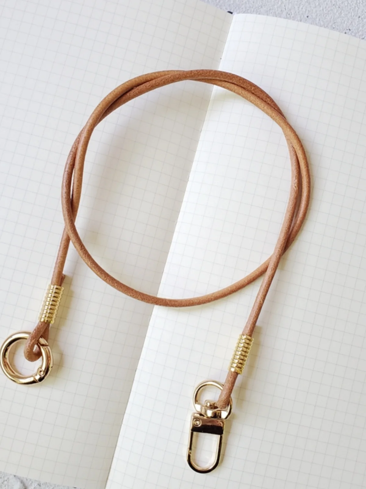 

Handmade Pure Cowhide Leather Rope Metal Chain Key Holder Bag Strap oulder Crossbody Glove Hanging Rope Faion Accory