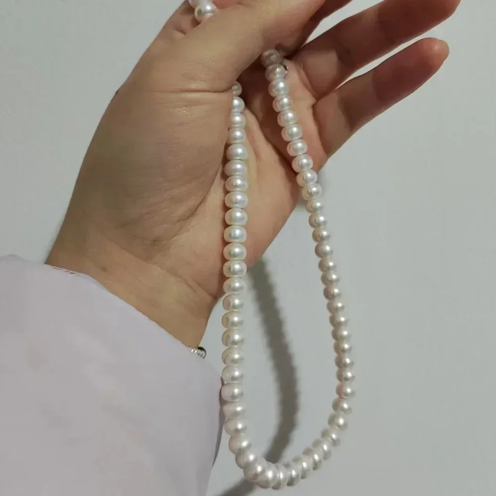

4-10mmAAA Genuine Natural Freshwater Pearls Spacer Exquisite Loose Bead Jewelry MakeDIY Necklace Bracelet Accessories Women Gift