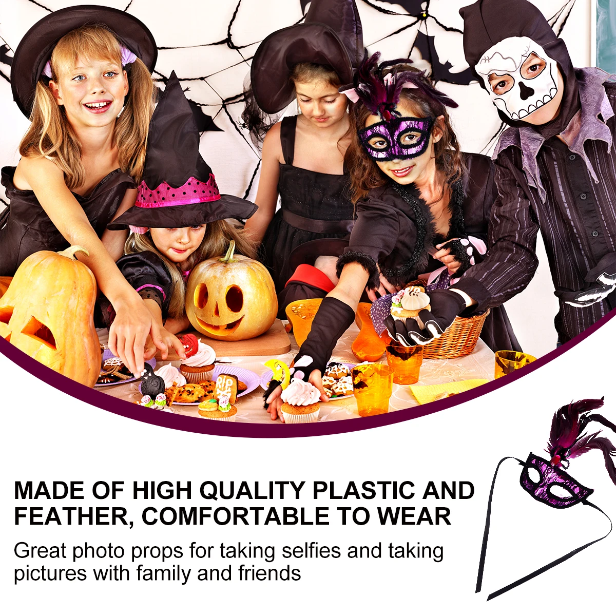 Half-face Mask Adult Costumes Woman Cosplay Fancy Dress Masks Plastic Halloween