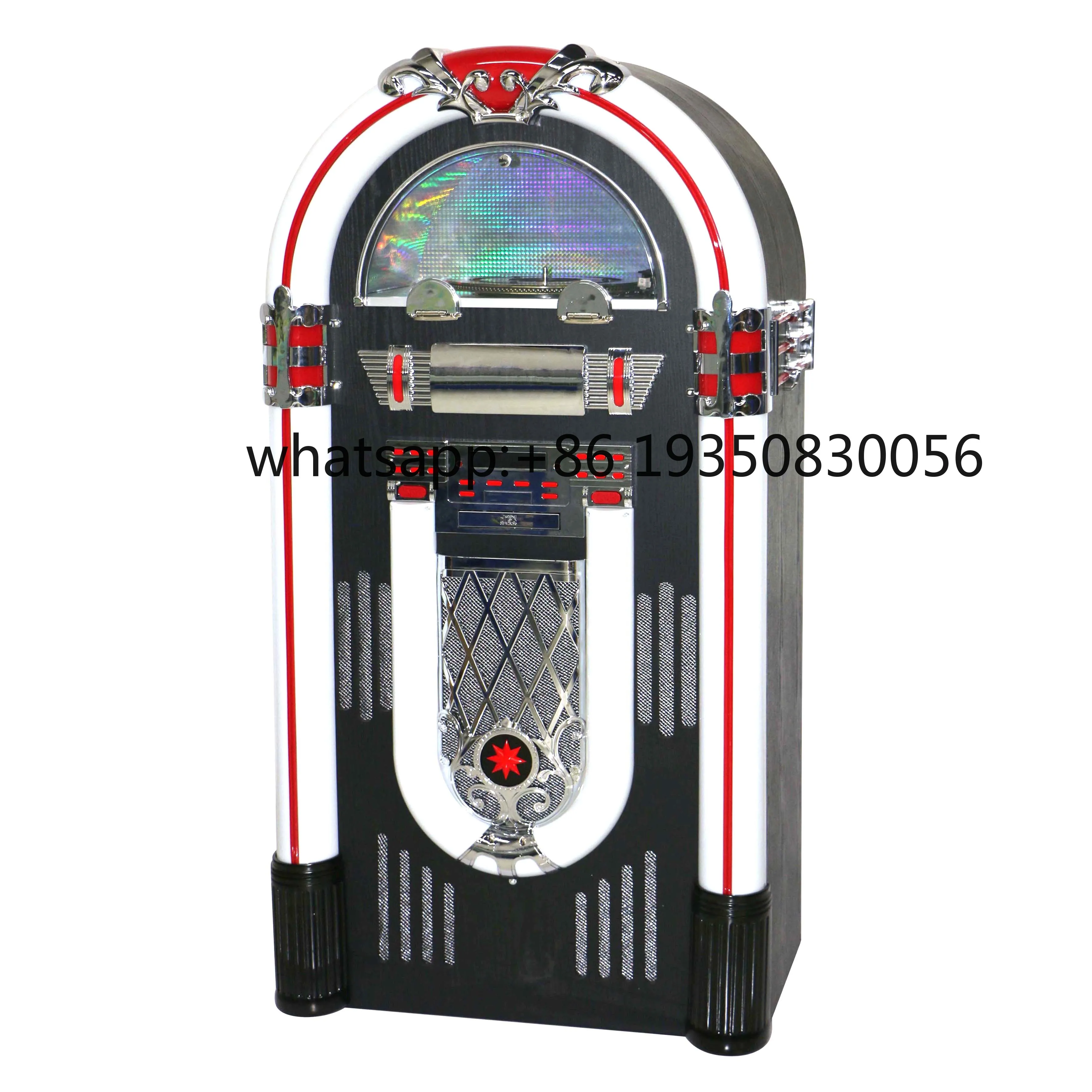 

Retro FM PHONO CD BT Big Led Light JUKBOX bluetooth Party Speakers 50w+50w Subwoofer Wireless Speaker