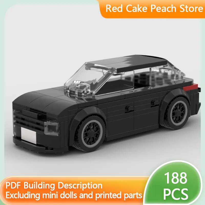 

Модель городской автомобиль MOC, строительные кирпичи, стиль хэтчбека, универсал, модульная технология, детские праздничные подарки, сборка игрушек, костюм