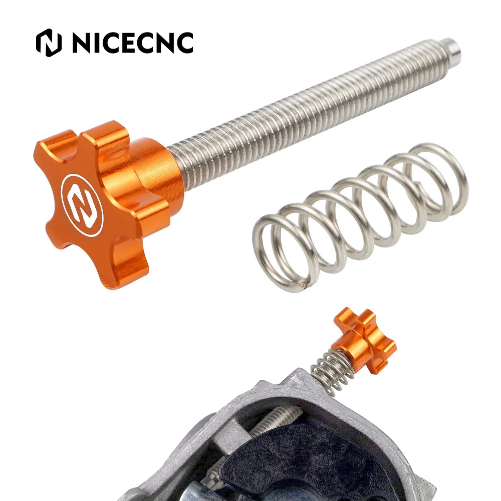 NICECNC Motorcycle Throttle Air Speed Idle Screw Bolt Adjuster For KTM 250 300 XCW TPi EXC TPi 2018-2023 150XCW TPI 20-23 Orange