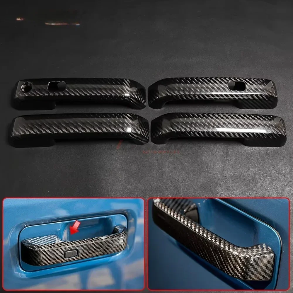 

Auto Parts Dry Carbon Fiber Car Side Door Handle Cover Trim
