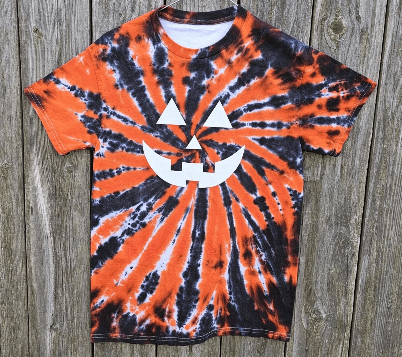 New Halloween Tie Dye Jack O Lantern Pumpkin Face Print T-shirt Men Women Kids Summer Short Sleeve Street Loose Casual Tees Tops