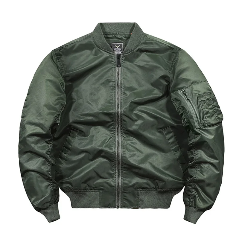 Bomber Jacket Men Vintage Motorcycle Military Coat Spring Winter Padded Casual Pilot Male Clothing 4XL 5XL