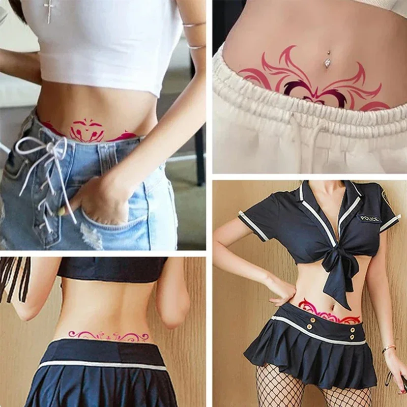 رحم الوشم مثير بديل الكبار إغراء المرأة مثير لصاقات وشم مثير الوشم آلهة الثدي الخاص أسفل البطن #1