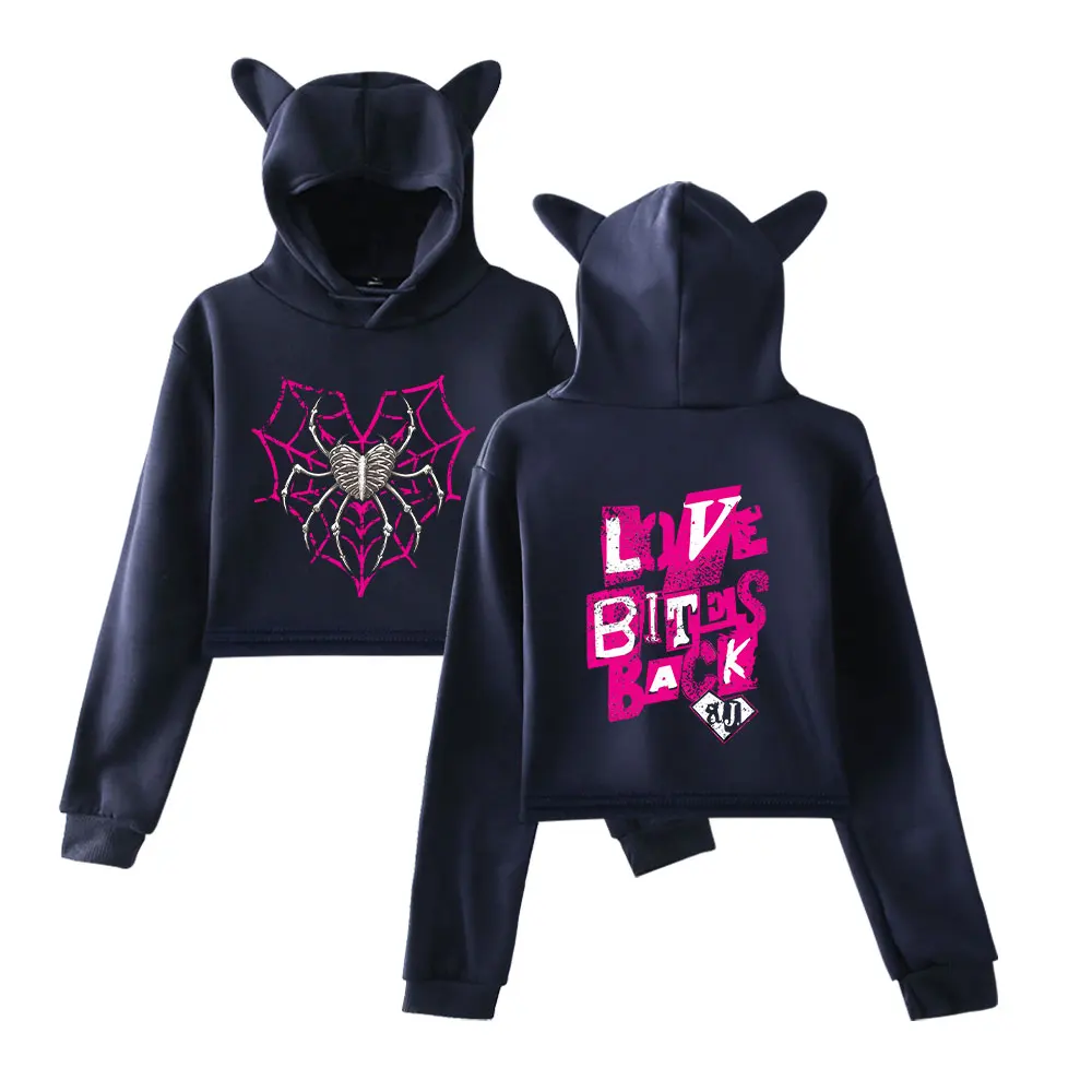 

AJ Lee Love Bites Spider Web Hoodie sweatshirt for women/men kawaii cat ear hip hop hoodies