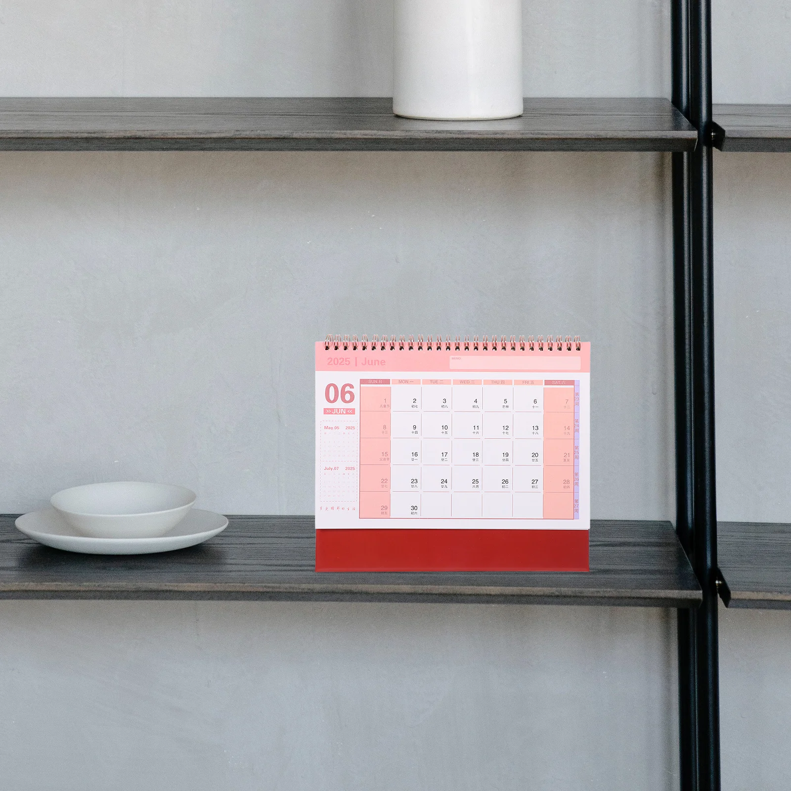 

2024-2025 Compact Desk Calendar Flip Calendar from Jul 2024 to Dec 2025 Standing Desktop Table Top Monthly Schedule Planner