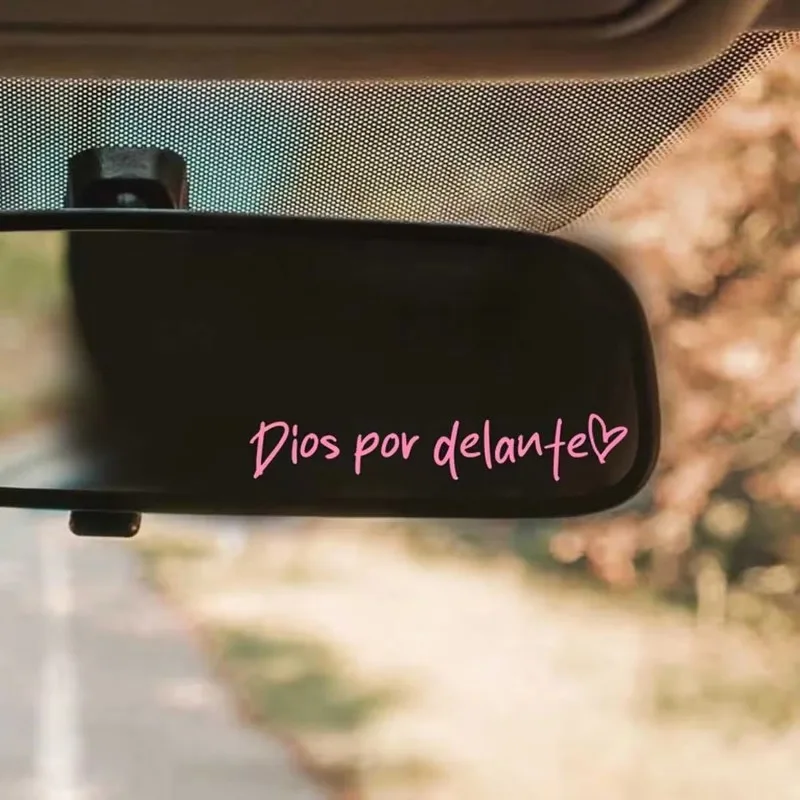 Christian Dios Por Delante Spanish Quote Sticker 1/5PCS Waterproof UV Resistant Vinyl Decal for Car Mirror Motorcycle EV