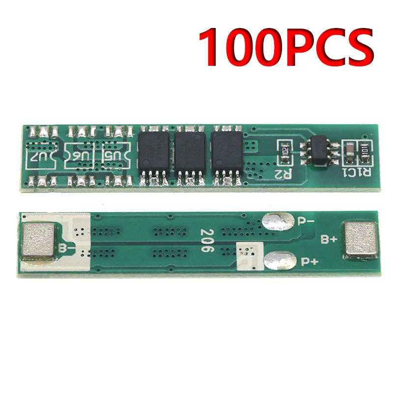 100PCS Single string 18650 4.2V 3.7V lithium battery protection board 3 MOS 6A working current 7.5A current limiting protection
