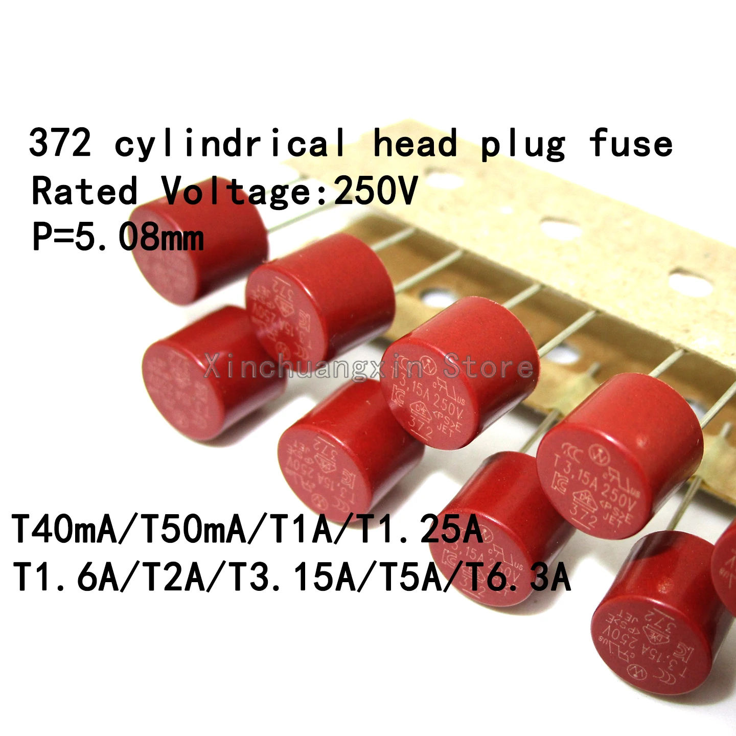 

10 шт. цилиндрических предохранителей 372 (372 1315 0001) T40мА/50мА/Т1А/2А/3.15А/5А/6.3А/1.6А 250В