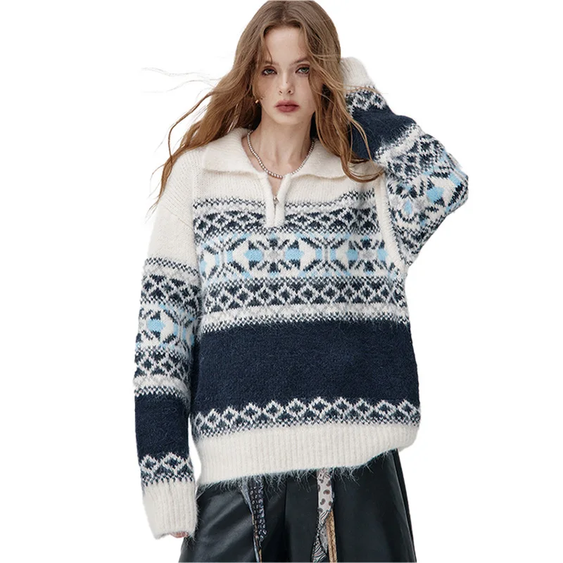 ELFSACK 2024 autunno casual tinta unita ricamato cardigan in maglia maglione aperto sul davanti nuovi arrivi