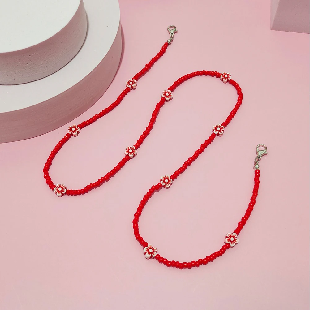 

Rice Bead Sunglasses Chain Mask Lanyard Beaded Necklace Glasses Holder Lanyard Chain Great Value Price