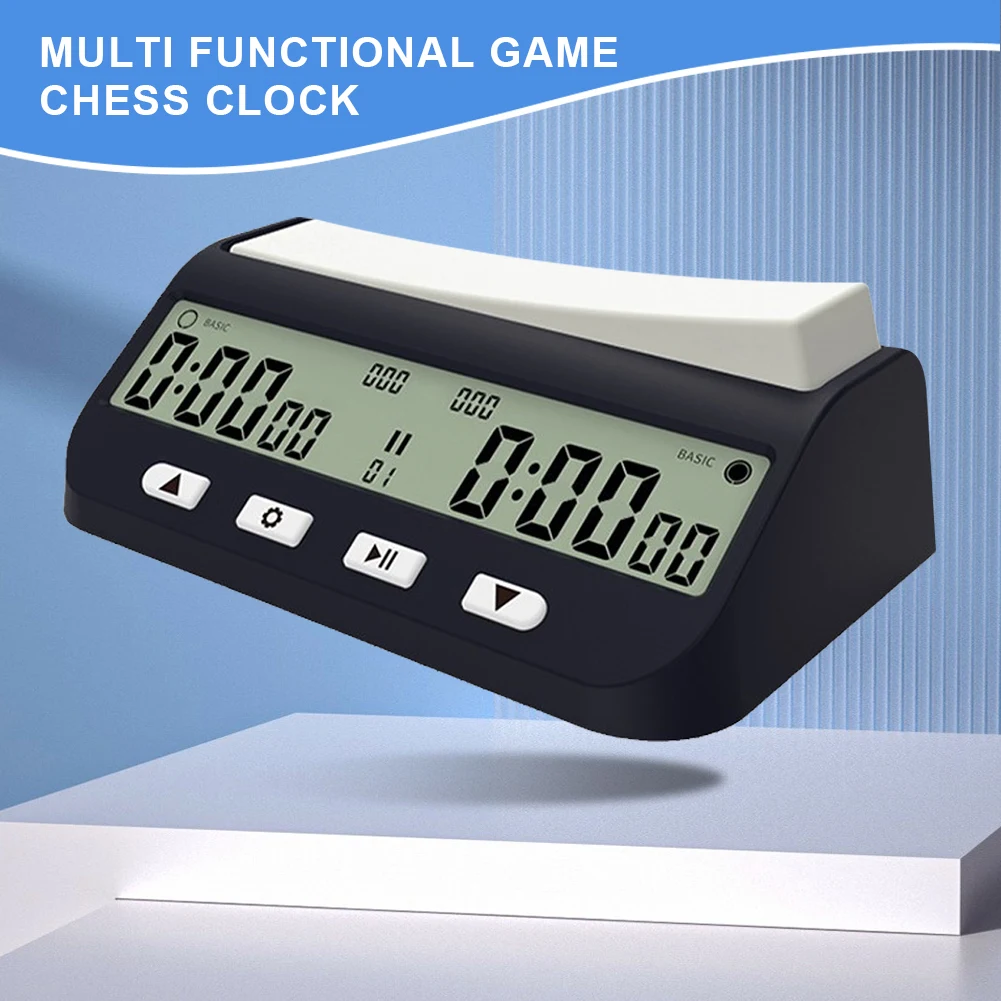 Digital Chess Timer with Basic Bonus Delay and Positive Time Features Competition Game Stopwatch for Board Games