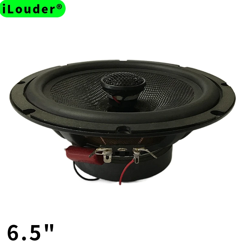 Fiberglass rubber edge 6.5 Inch RMS 30W 4ohm/8ohm 90DB 25-core 85mm Ferrite magnet Full Range Car Coaxial Speaker(1pcs speaker)